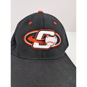 Official Pacific Headwear Baseball Central Fitted Cap Black Med-XL 7 3/8 - 8